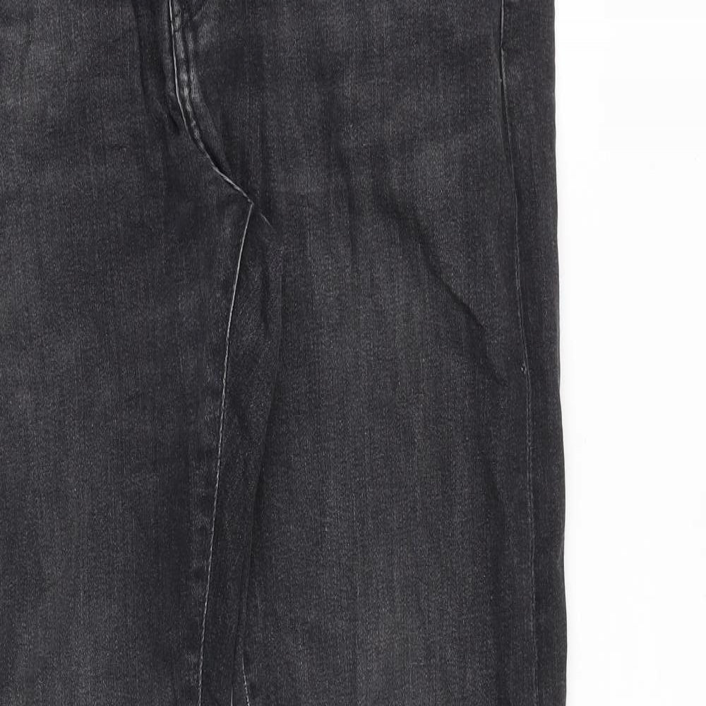 Edwin Mens Black Cotton Straight Jeans Size 36 in L34 in Regular Zip