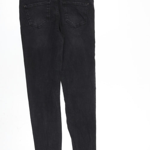New Look Womens Black Cotton Skinny Jeans Size 8 L30 in Slim Zip