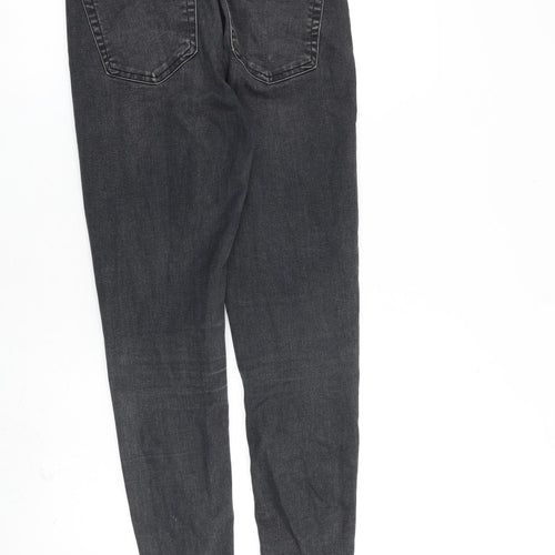 Topshop Womens Grey Cotton Skinny Jeans Size 28 in L32 in Regular Zip