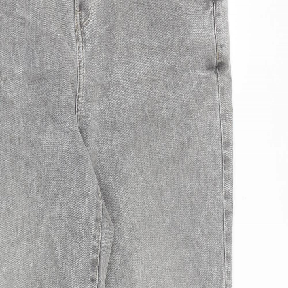 George Womens Grey Cotton Skinny Jeans Size 14 L30 in Regular Zip