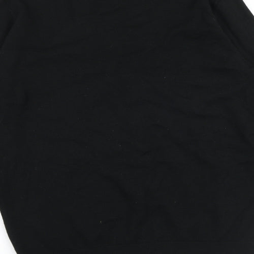 Easy Mens Black V-Neck Acrylic Cardigan Jumper Size L Long Sleeve