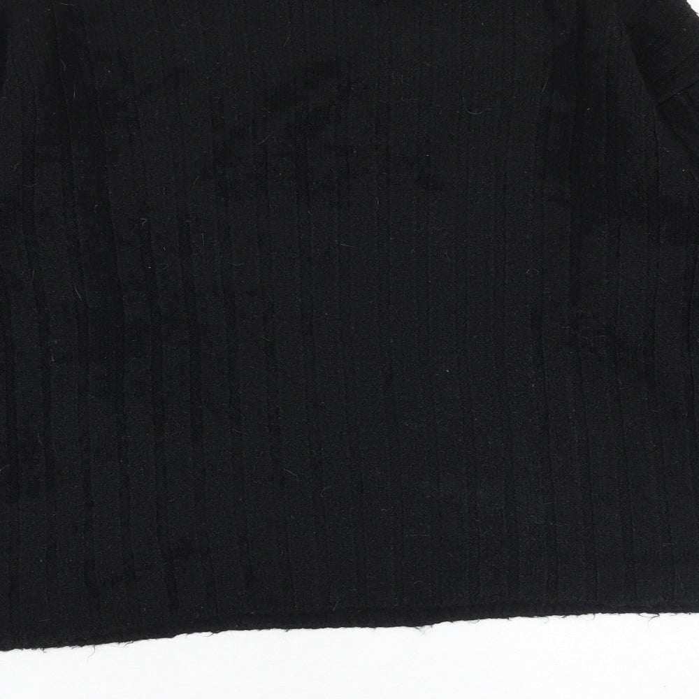 NEXT Womens Black Mock Neck Acrylic Pullover Jumper Size S