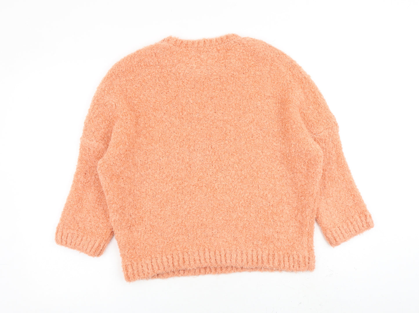 Limited Edition Womens Pink Round Neck Acrylic Pullover Jumper Size 14