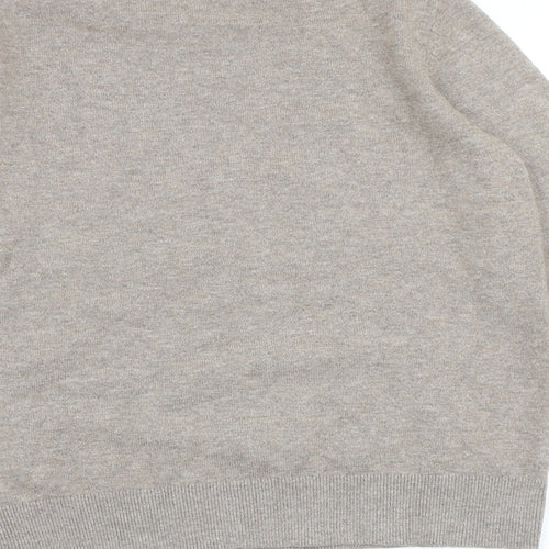 Marks and Spencer Womens Grey Round Neck Polyester Pullover Jumper Size S