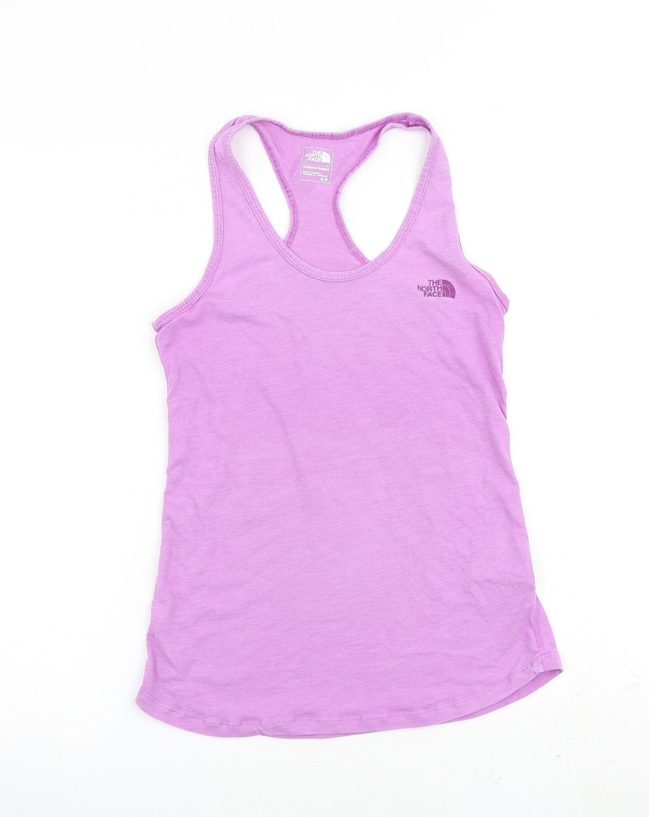 The North Face Womens Purple Cotton Basic Tank Size S Scoop Neck Pullover