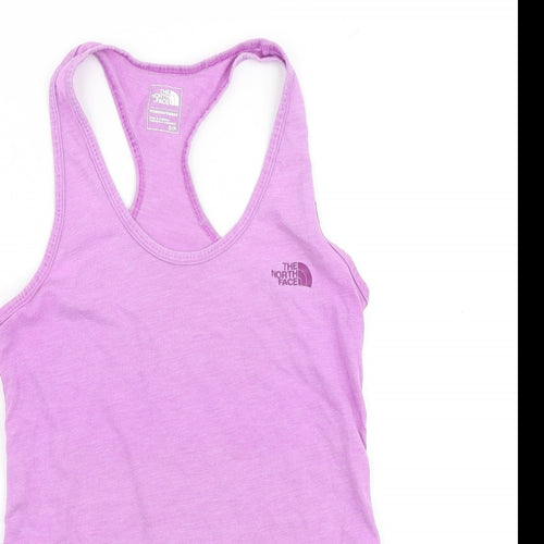 The North Face Womens Purple Cotton Basic Tank Size S Scoop Neck Pullover