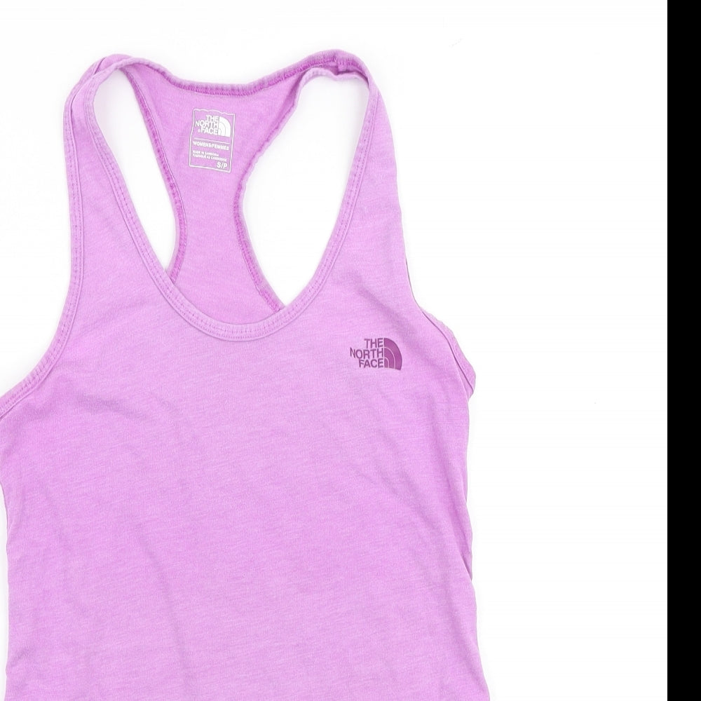 The North Face Womens Purple Cotton Basic Tank Size S Scoop Neck Pullover