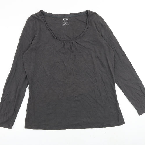 Fat Face Womens Grey 100% Cotton Basic Tank Size 16 Scoop Neck