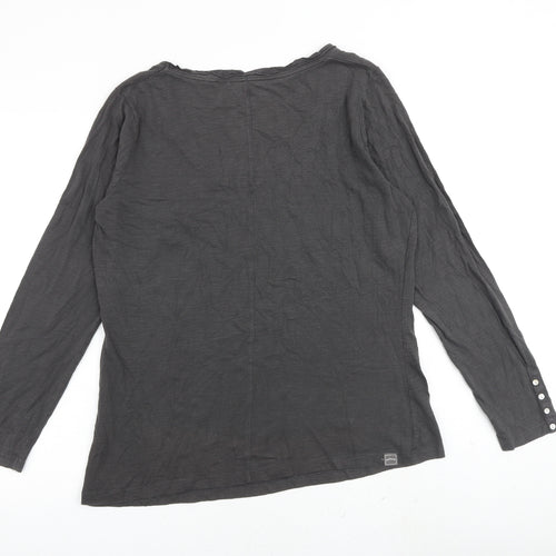Fat Face Womens Grey 100% Cotton Basic Tank Size 16 Scoop Neck