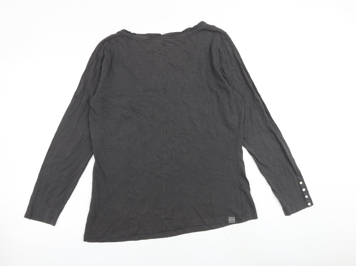 Fat Face Womens Grey 100% Cotton Basic Tank Size 16 Scoop Neck