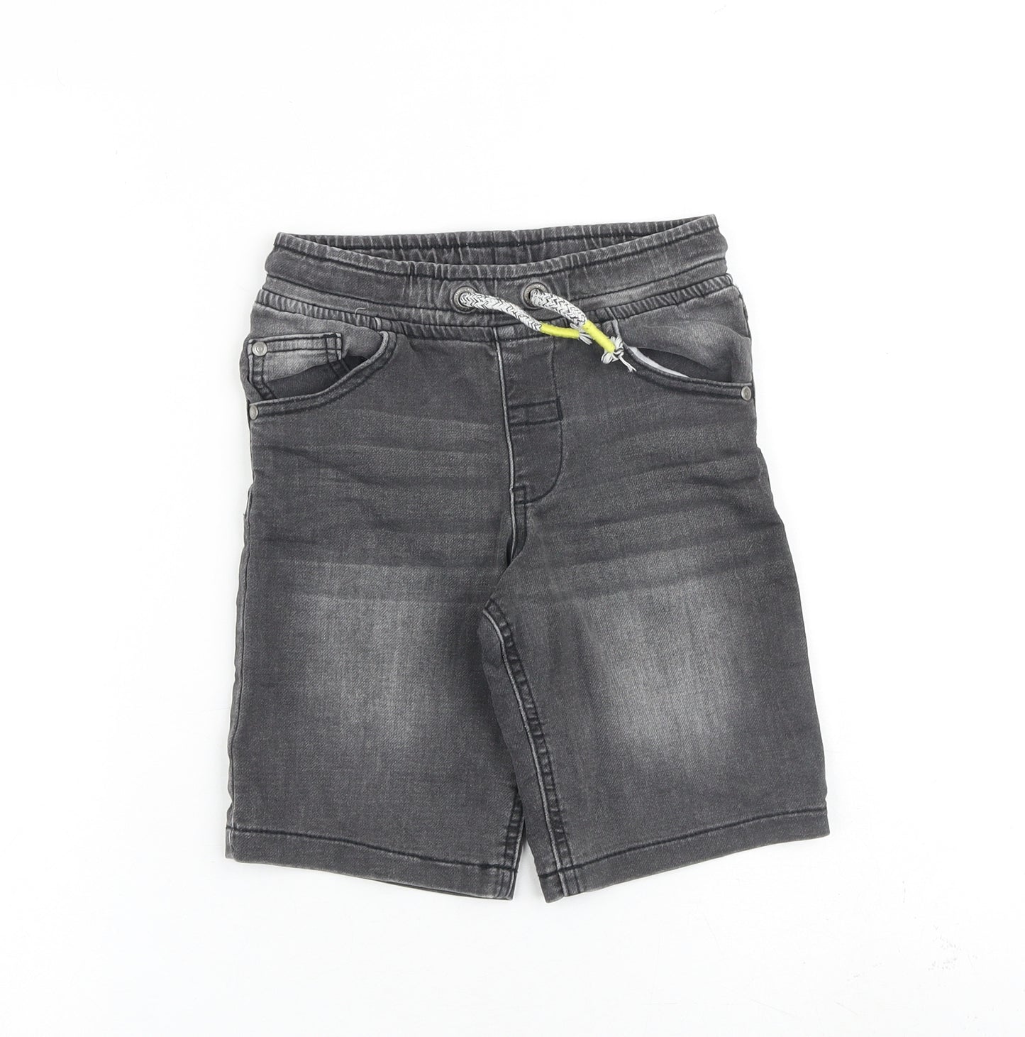 George Boys Grey Cotton Bermuda Shorts Size 7-8 Years L8 in Regular Drawstring