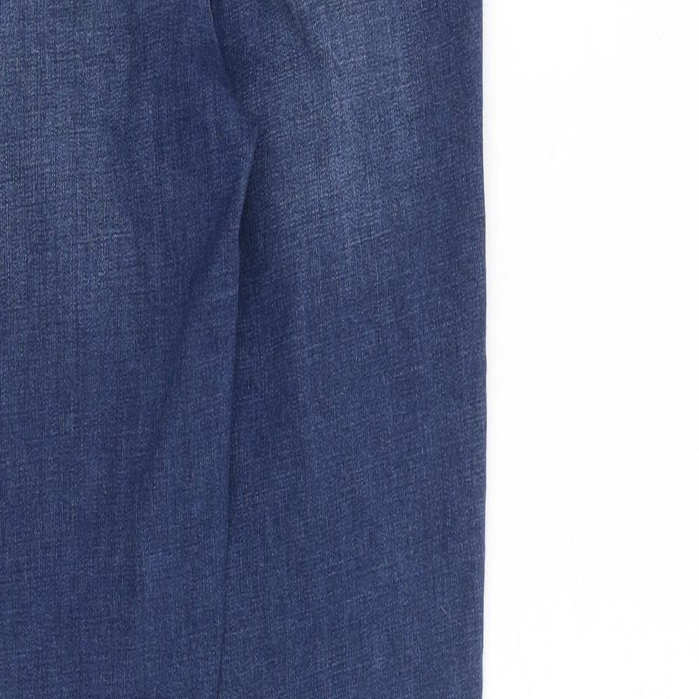 /Denim Womens Blue Cotton Skinny Jeans Size 10 L28 in Regular Zip - Raw Hem