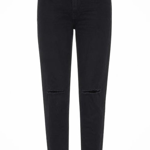 Zara Womens Black Cotton Skinny Jeans Size 6 L27 in Slim Zip - Raw Hem