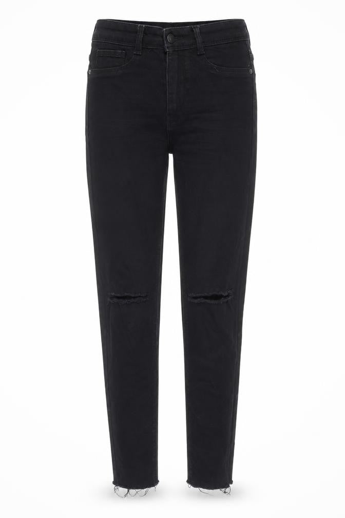 Zara Womens Black Cotton Skinny Jeans Size 6 L27 in Slim Zip - Raw Hem