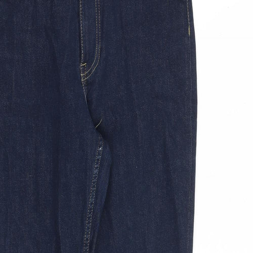 H&M Womens Blue Cotton Skinny Jeans Size 12 L27 in Regular Zip