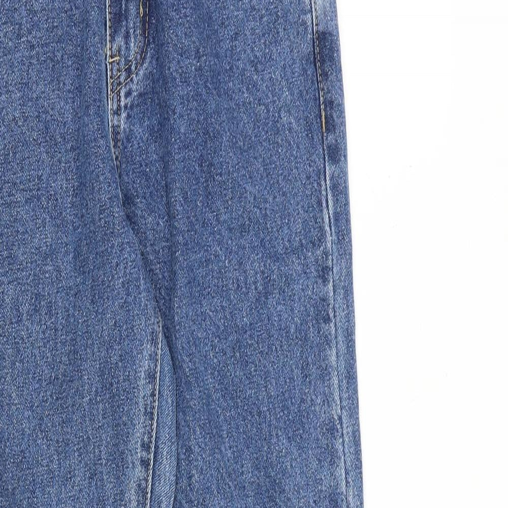 Cotton On Womens Blue Cotton Straight Jeans Size 8 L28 in Regular Zip