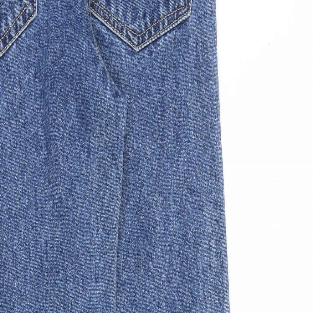 Cotton On Womens Blue Cotton Straight Jeans Size 8 L28 in Regular Zip