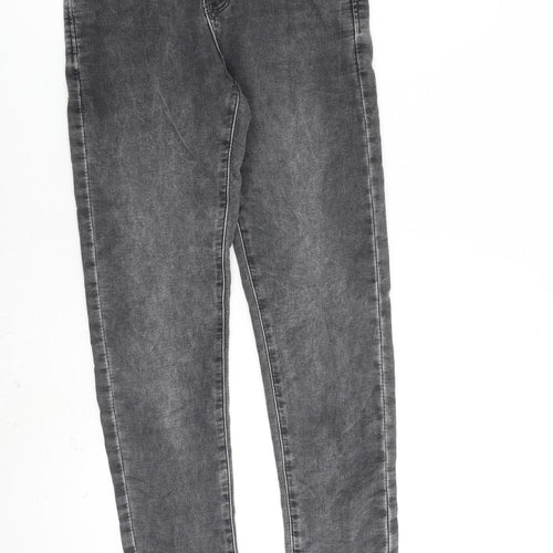 NEXT Mens Grey Cotton Skinny Jeans Size 28 in L33 in Slim Zip