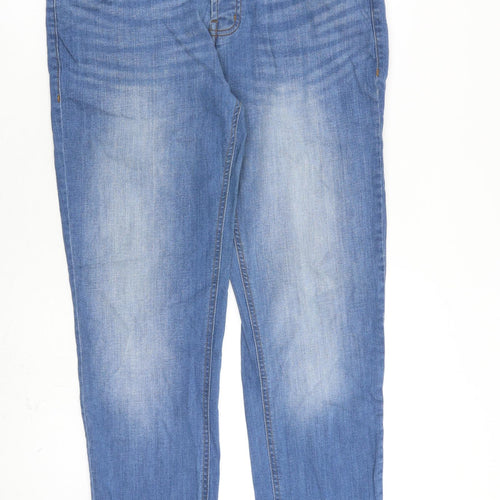 Denim & Co. Mens Blue Cotton Straight Jeans Size 34 in L30 in Slim Button
