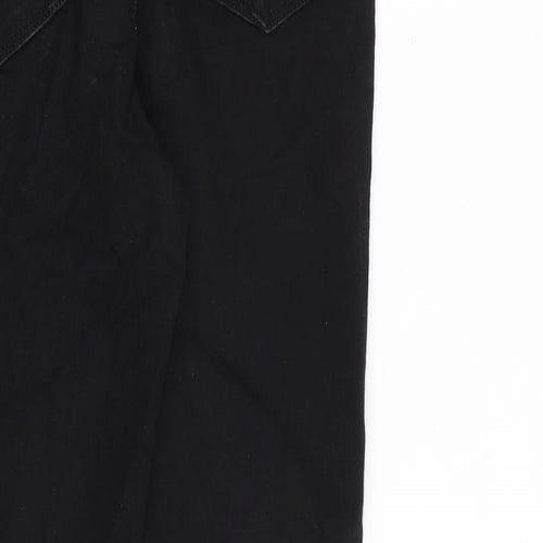 Very Womens Black Cotton Skinny Jeans Size 12 L27 in Slim Button