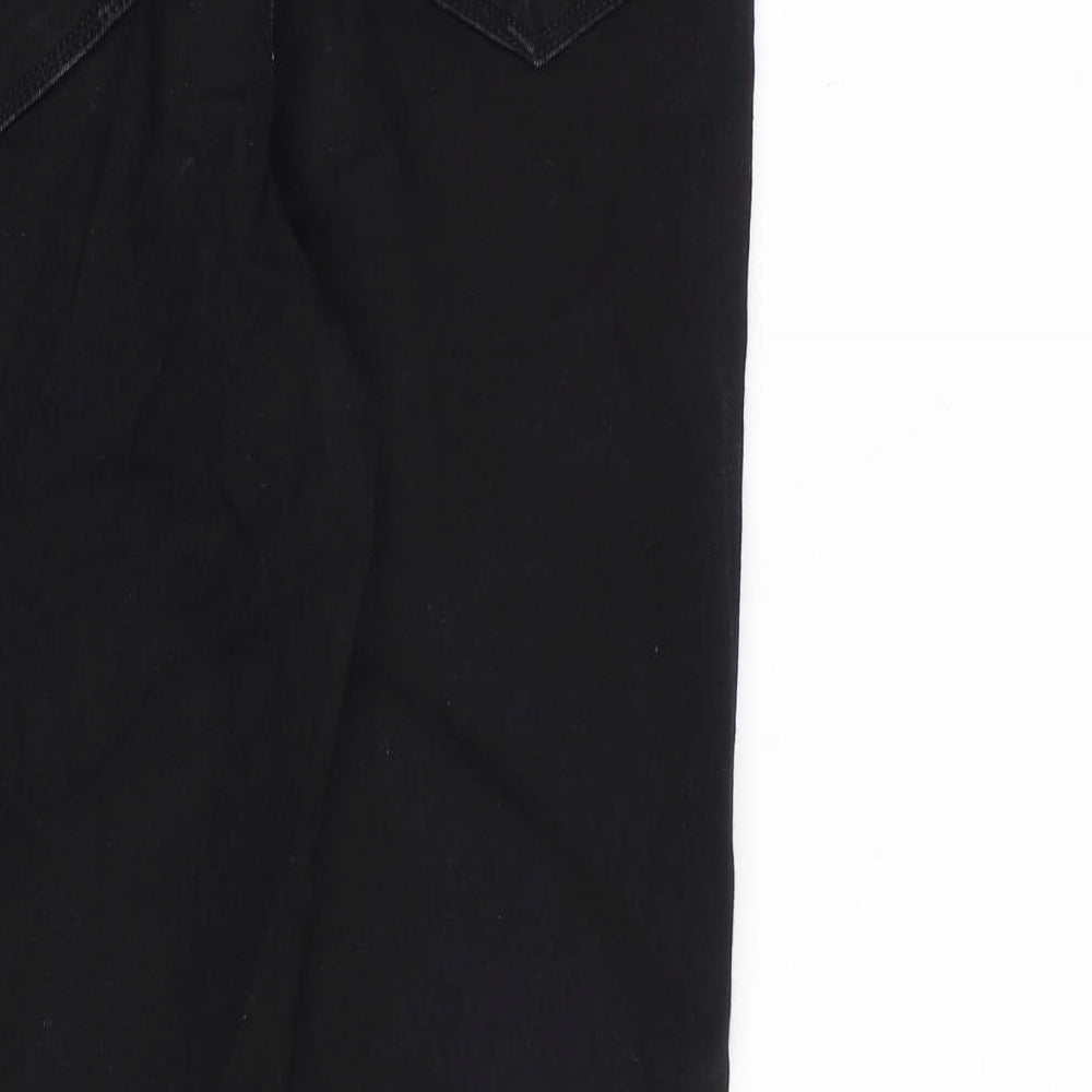 Very Womens Black Cotton Skinny Jeans Size 12 L27 in Slim Button