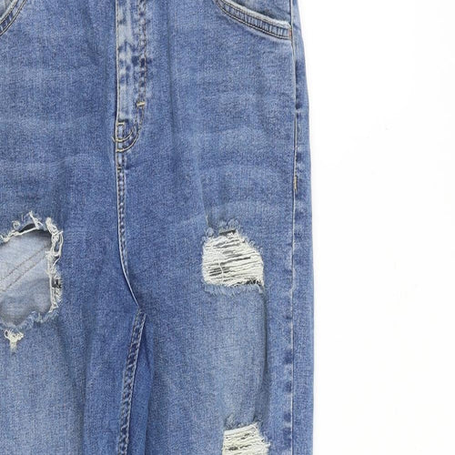Topshop Womens Blue Cotton Skinny Jeans Size 32 in L30 in Regular Zip