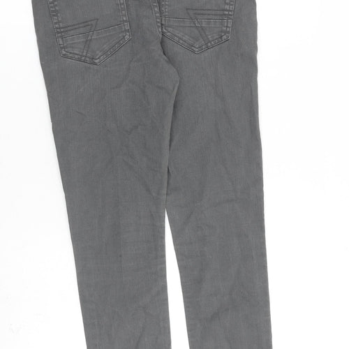 Marks and Spencer Boys Grey Cotton Skinny Jeans Size 13-14 Years L29 in Regular Zip