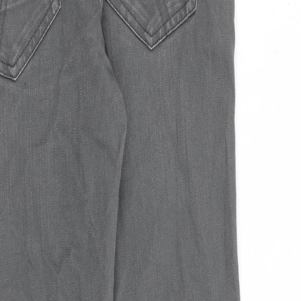Marks and Spencer Boys Grey Cotton Skinny Jeans Size 13-14 Years L29 in Regular Zip