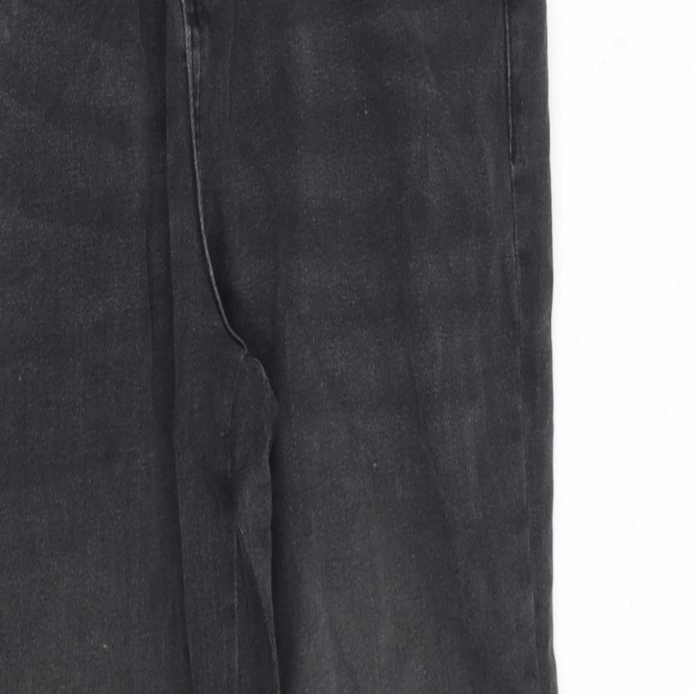 Girls Destination Girls Grey Cotton Straight Jeans Size 12-13 Years L26 in Regular Zip
