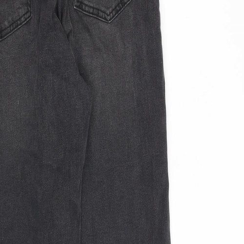 Girls Destination Girls Grey Cotton Straight Jeans Size 12-13 Years L26 in Regular Zip