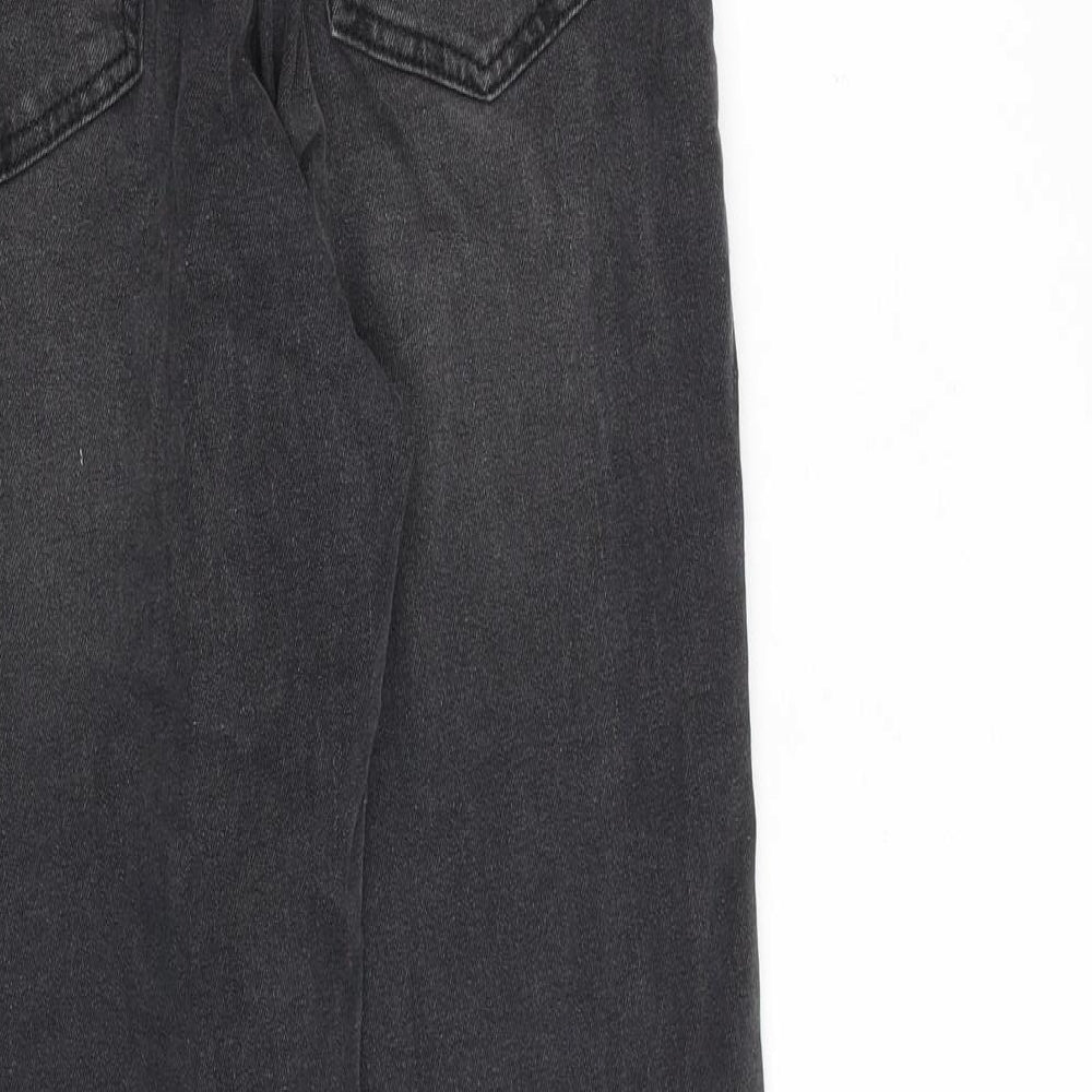 Girls Destination Girls Grey Cotton Straight Jeans Size 12-13 Years L26 in Regular Zip
