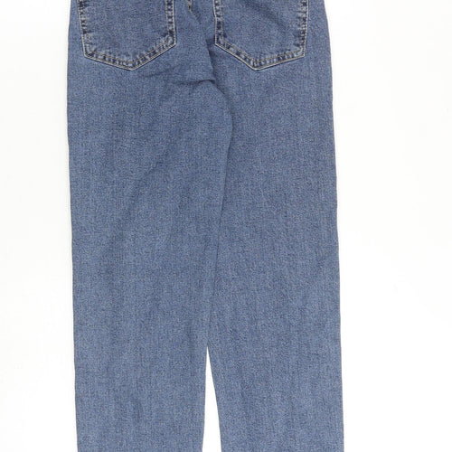 Cotton On Womens Blue Cotton Straight Jeans Size 8 L27 in Regular Zip
