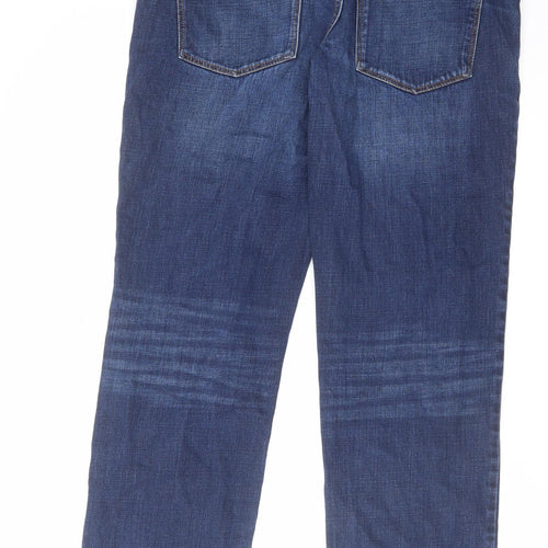 TU Mens Blue Cotton Straight Jeans Size 34 in L30 in Regular Zip