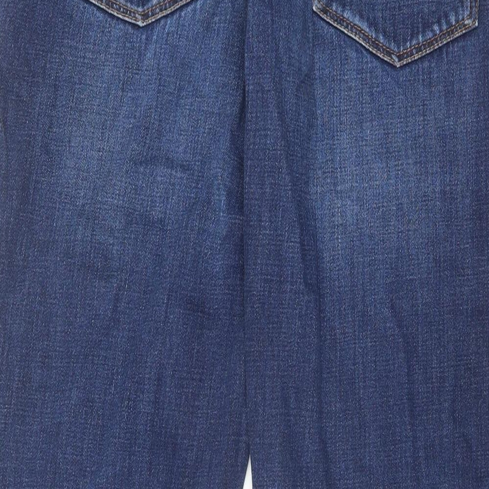 TU Mens Blue Cotton Straight Jeans Size 34 in L30 in Regular Zip