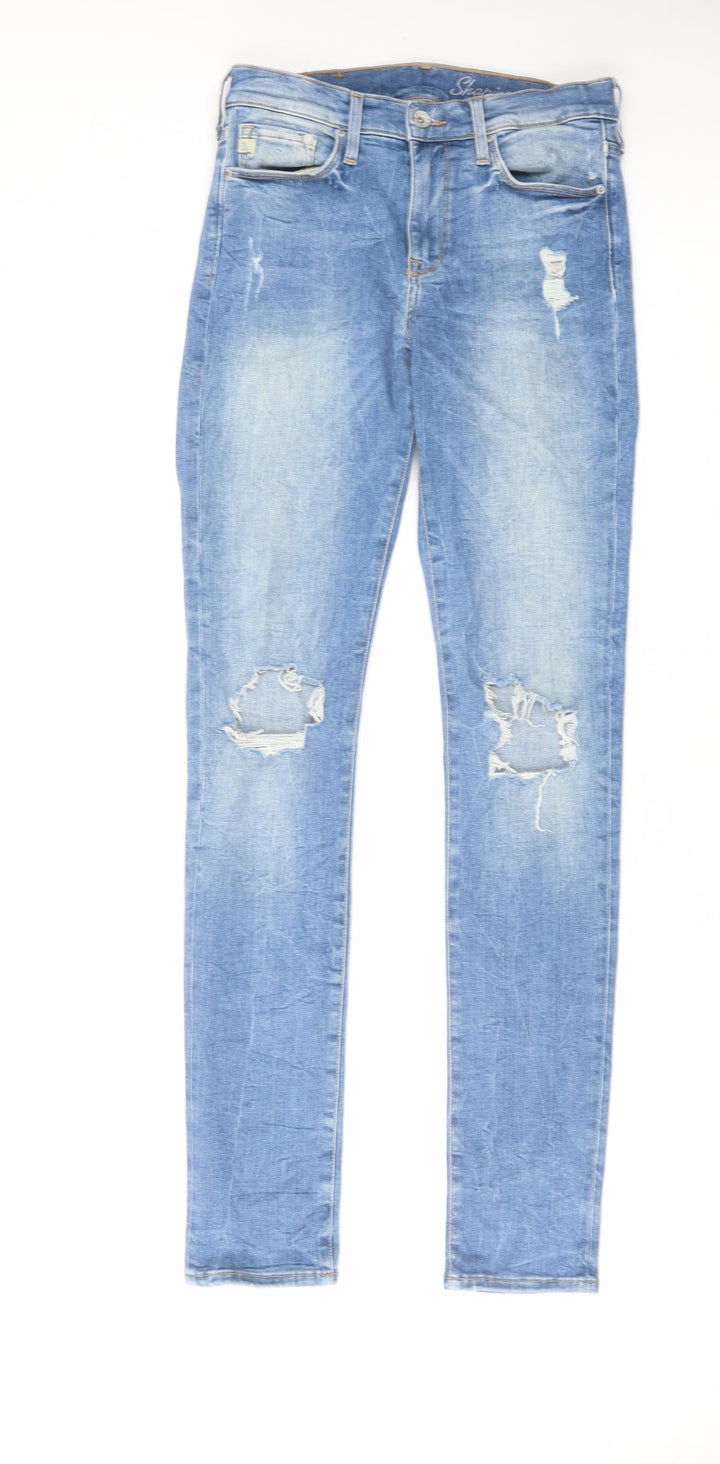 H&M Womens Blue Cotton Skinny Jeans Size 28 in L30 in Regular Zip