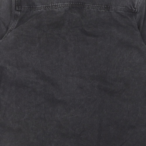 Zara Womens Black Jacket Size 12 Button - Distressed