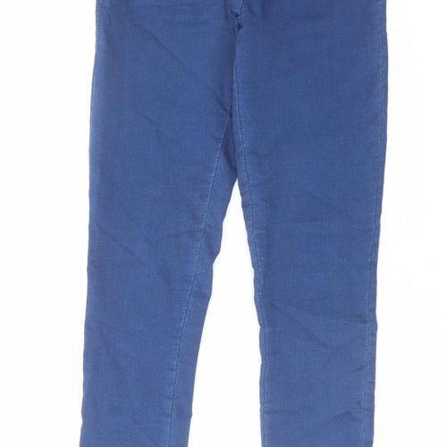 Miss Selfridge Womens Blue Cotton Skinny Jeans Size 10 L30 in Regular Zip
