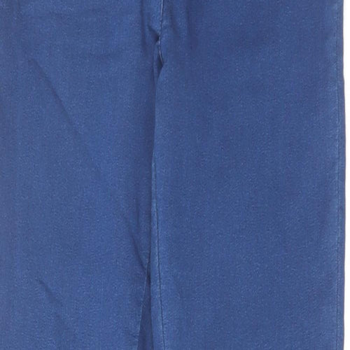 Miss Selfridge Womens Blue Cotton Skinny Jeans Size 10 L30 in Regular Zip