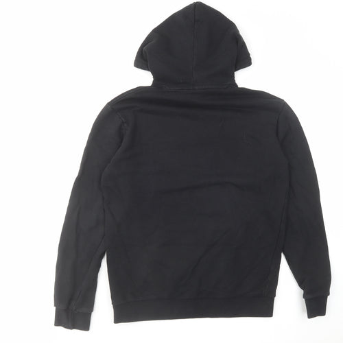 adidas Mens Black Cotton Pullover Hoodie Size S