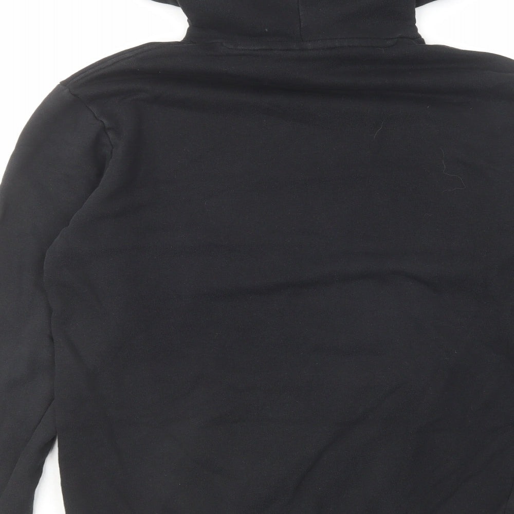 adidas Mens Black Cotton Pullover Hoodie Size S