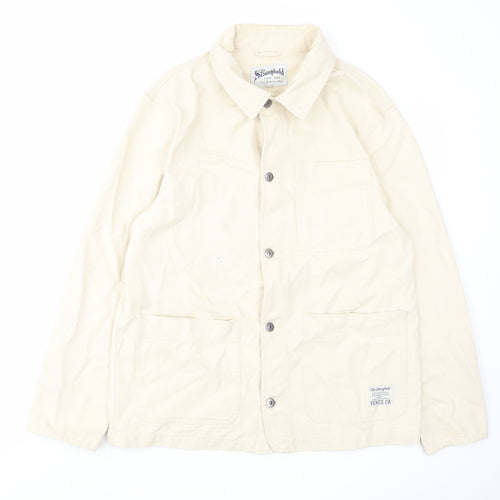 Stronghold Mens Beige Jacket Size L Button