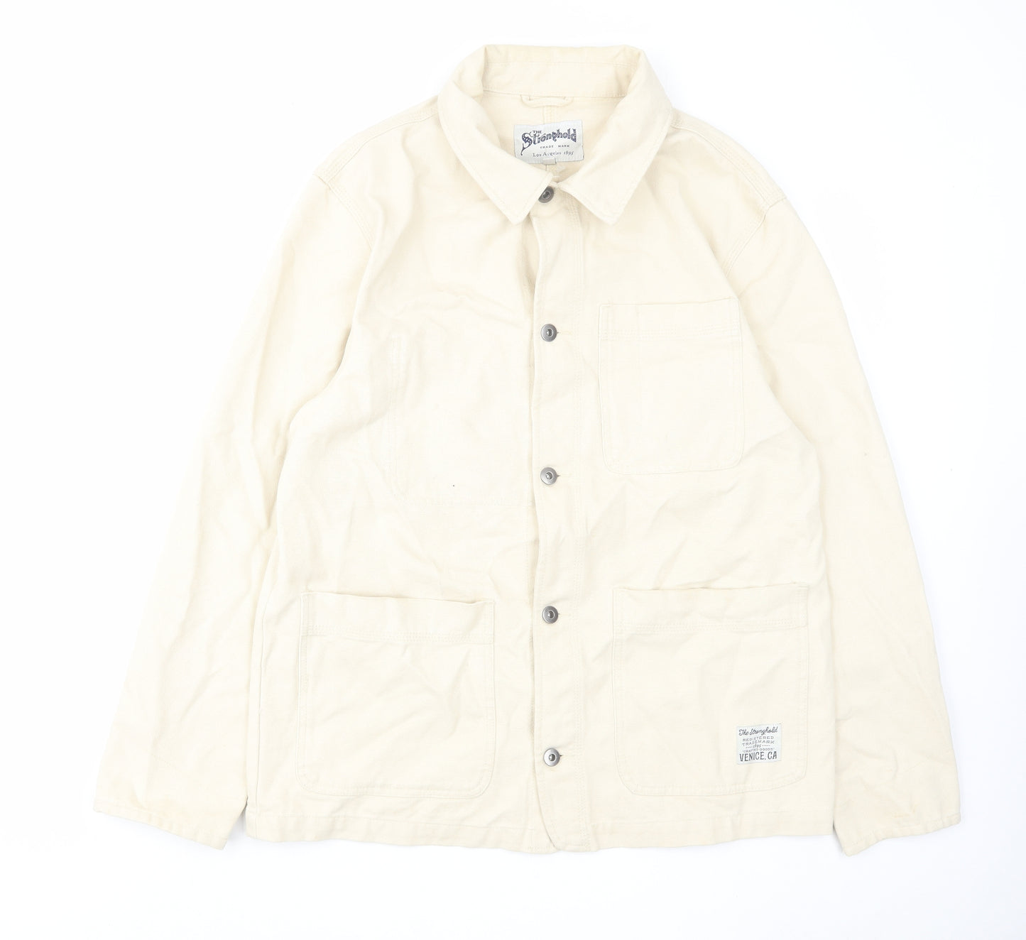 Stronghold Mens Beige Jacket Size L Button