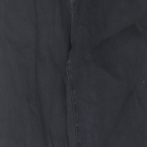 NEXT Womens Black Cotton Skinny Jeans Size 12 L27 in Regular Zip