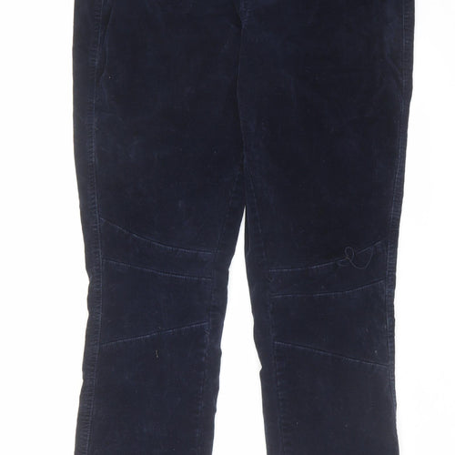 F&F Womens Blue Cotton Trousers Size 14 L29 in Regular
