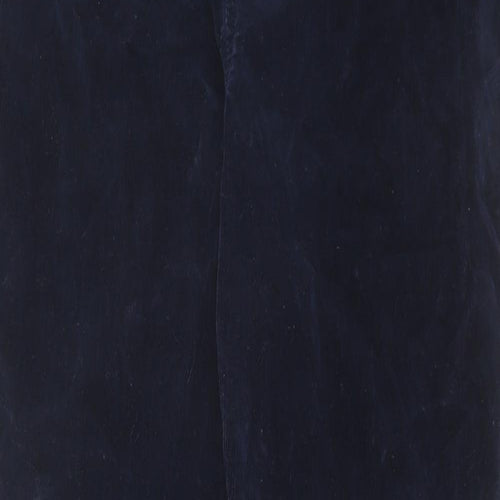 F&F Womens Blue Cotton Trousers Size 14 L29 in Regular