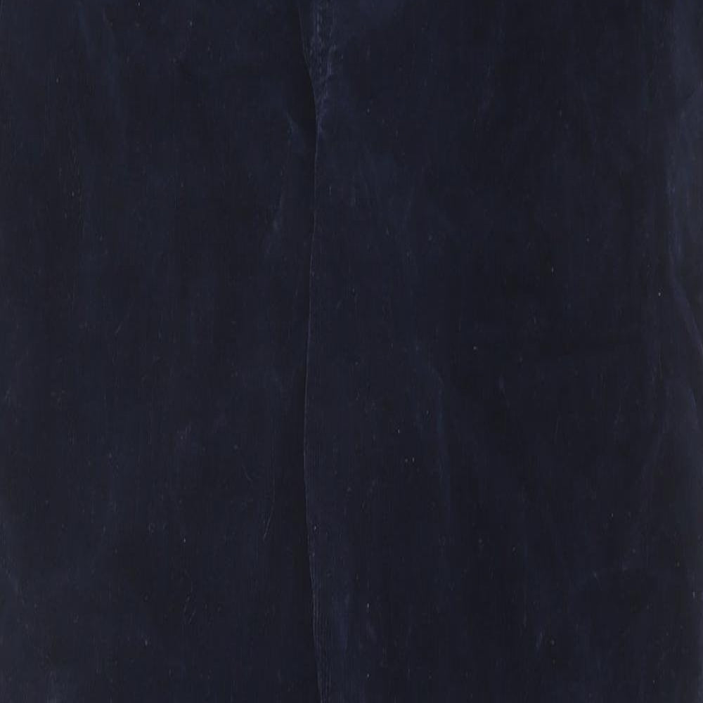 F&F Womens Blue Cotton Trousers Size 14 L29 in Regular