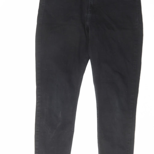 H&M Mens Black Cotton Straight Jeans Size 32 in L29 in Regular Zip