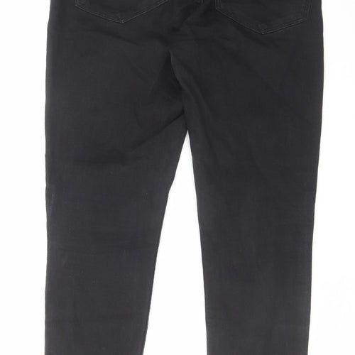 H&M Mens Black Cotton Straight Jeans Size 32 in L29 in Regular Zip
