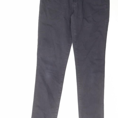 NEXT Womens Blue Cotton Straight Jeans Size 12 L30 in Regular Zip