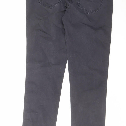 NEXT Womens Blue Cotton Straight Jeans Size 12 L30 in Regular Zip